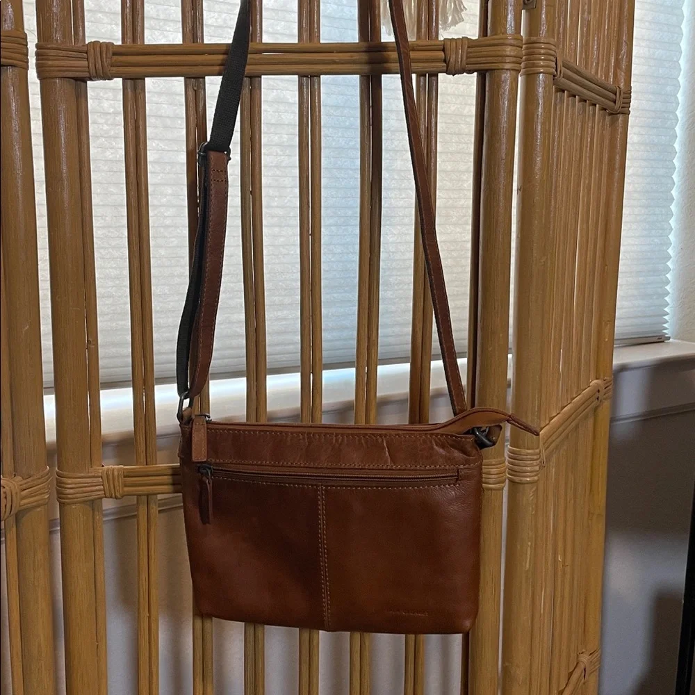 Jack Georges Brown Buffalo Leather Crossbody Bag - Picture 4 of 8